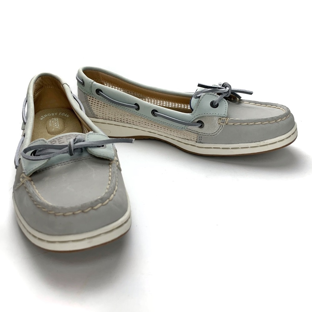 Sperry Angelfish Gray Mesh Topsides Boat Shoes - Picture 6 of 12